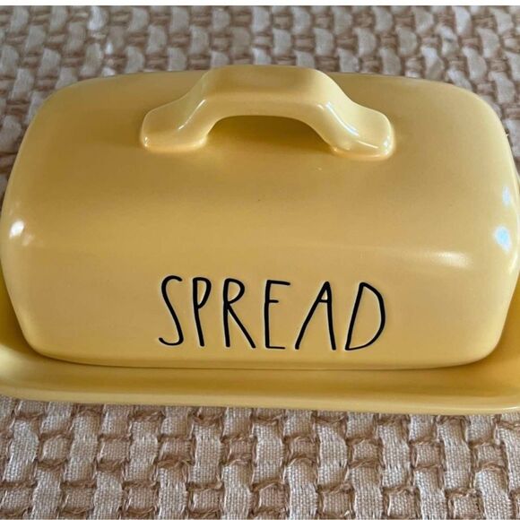 Rae Dunn Artisan Collection By Magenta Large Butter/Spread Dish - Picture 1 of 5